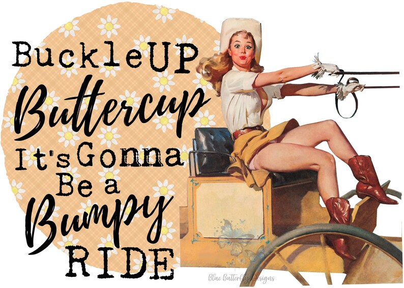 Retro Housewife Dtf/sublimation Transfer: Bumpy Ride - Etsy
