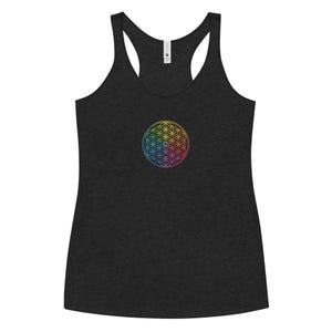 Sacred Geometry Tank Top Flower of Life Colorful mandala Racerback flowy tank top Mandala Spiritual Clothing Inspirational Sleeveless Shirt