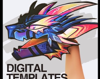 Paper Dragon Puppet TEMPLATES // “Firecracker”