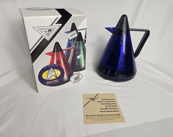 Star Trek Deep Space Nine Blaue Karaffe.  Gefertigt in Deutschland.  Neu In Box.