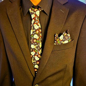 Creepy Christmas skinny Tie
