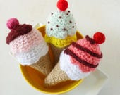 Crochet Amigurumi Pattern Ice Cream toy, rattle, baby mobile - Beginner Crochet pattern - Instant Download Crochet Doll Pattern