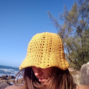 Sun Hat crochet pattern Matahari beach crochet beginners, easy hat for travel, light, packable - summer hat crochet pattern beach hat