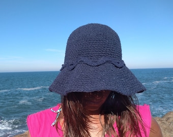 Bucket Hat Crochet pattern Nomade Sunhat crochet beginners, easy packable summer hat crochet pattern beach hat pamela fedora hat crocheting