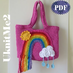 CROCHET PATTERN Rainbow Applique easy crochet applique crochet pattern decor, accessory, scrapbook, baby cloth , maternity door, wall hang image 7