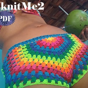 Granny SHORTS crochet pattern S, M, L  + SEXY cotton sport 3mm hook FAST trendy summer outfit beach Hot bikini short bikini panty