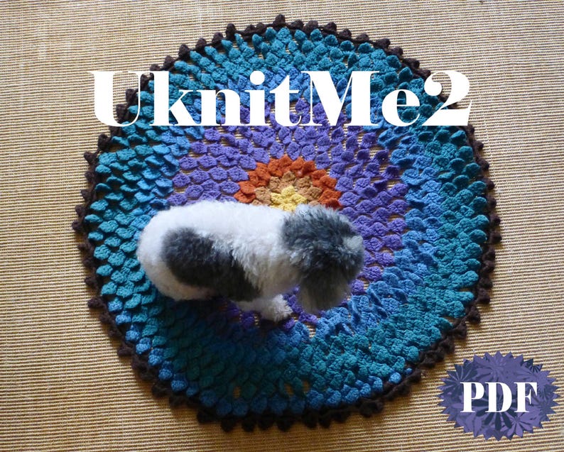 Dog Rug Pattern CROCHET PATTERN Pet Rug Crochet Pattern Flower Round Comfy Mat Photo ...
