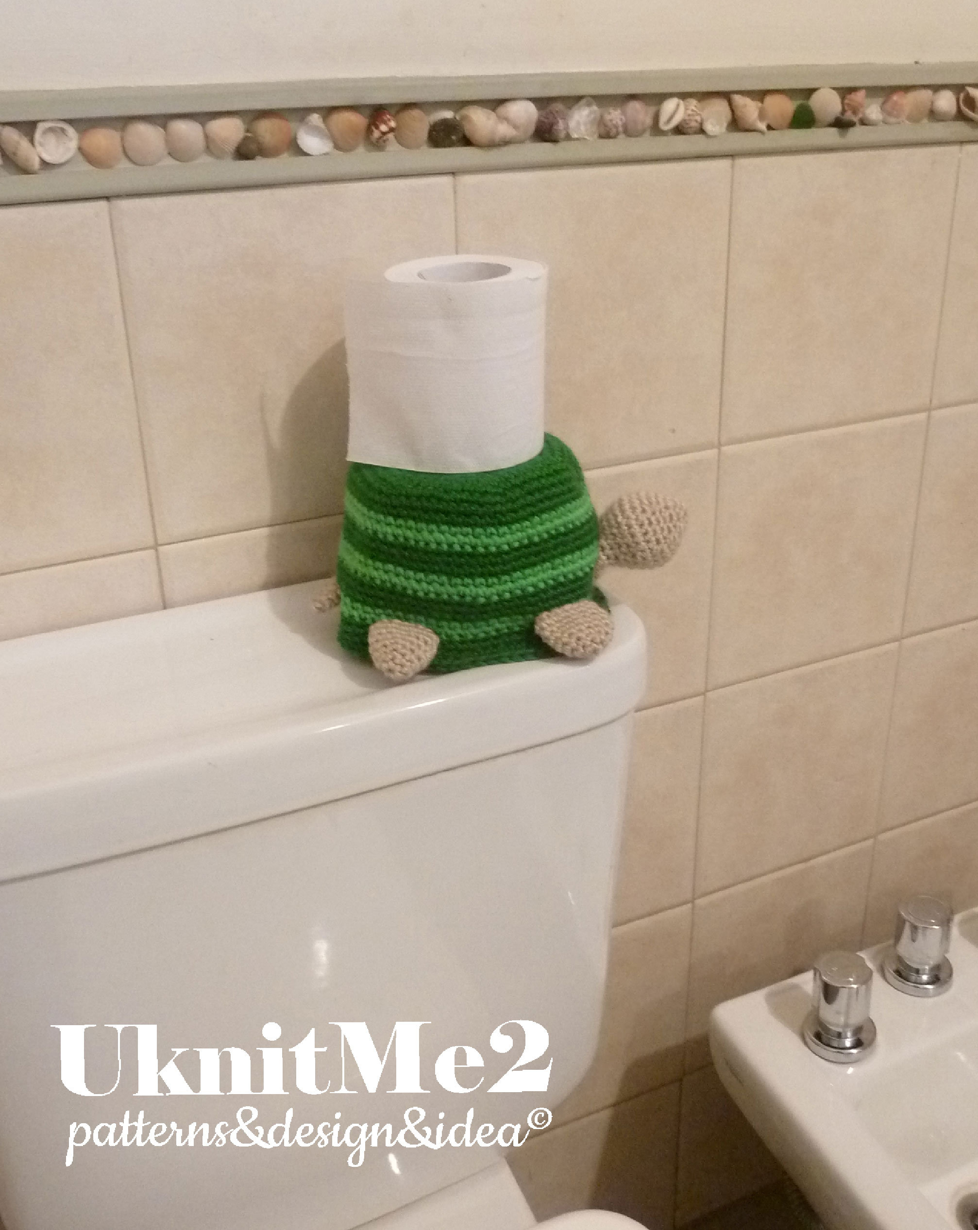 CROCHET PATTERN Toilet Paper Cover/hat Turtle Bathroom Decor/beanie Children Baby M Hat , Toilet