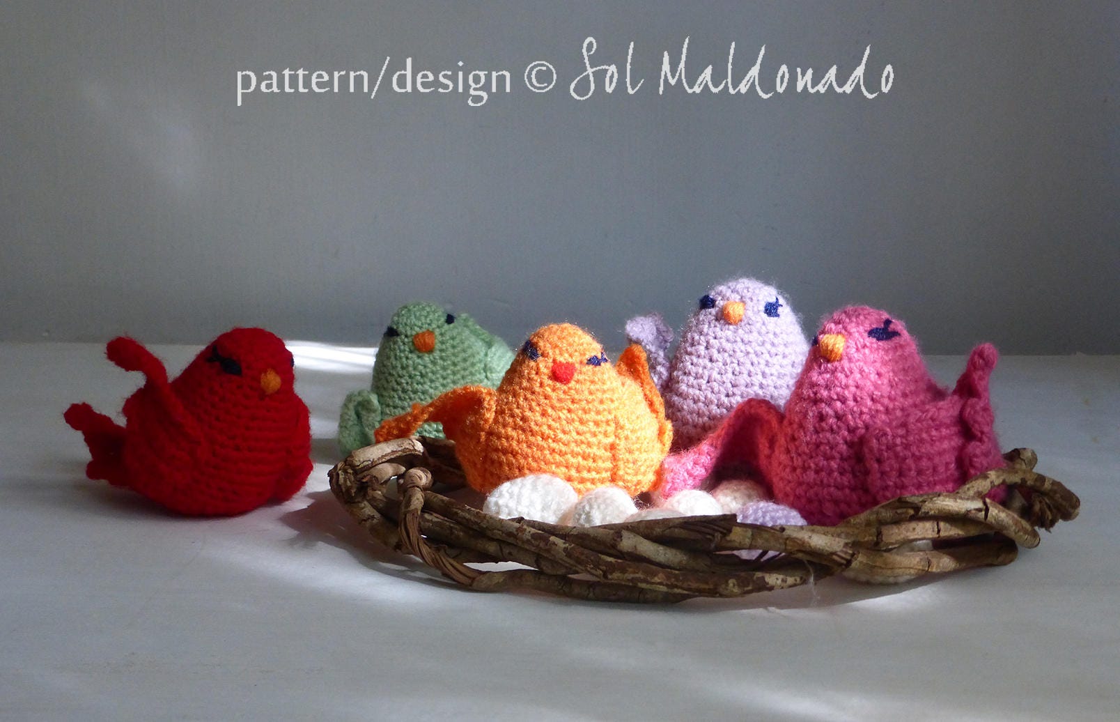Crochet pattern amigurumi birds nest and eggs toy baby Etsy
