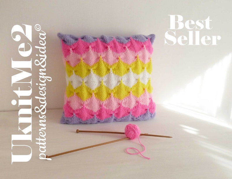 Knit PILLOW PATTERN Knitting Decorative Pillow Pattern Etsy