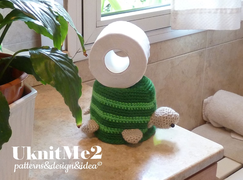 CROCHET PATTERN Toilet Paper Cover/hat Turtle Bathroom Decor/beanie Children Baby M Hat , Toilet