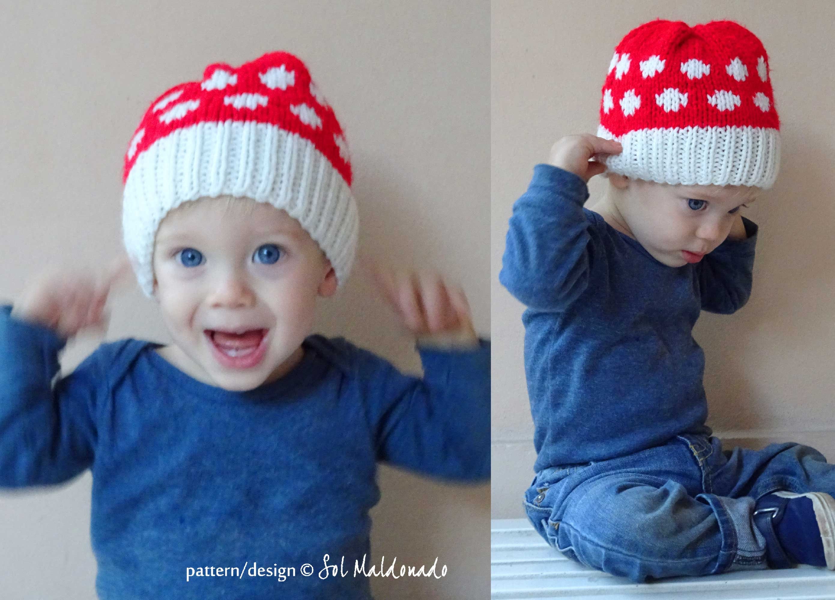 KNIT PATTERN Mushroom costume Hat knit Pattern newborn to Etsy