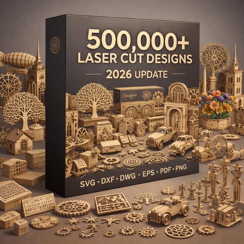 Laser Cut Mega Bundle |500,000+ Designs for Diode CO2 and Fiber Lasers ...