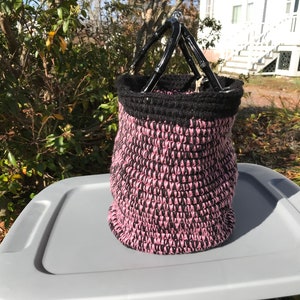 Multi-colored Clothesline Crocheted Basket image 10