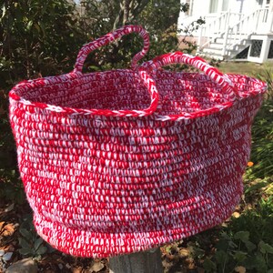 Multi-colored Clothesline Crocheted Basket image 7