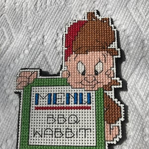 Elmer Fudd Cross Stitch Magnet