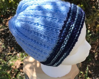 Light and Dark Blue  Beanie