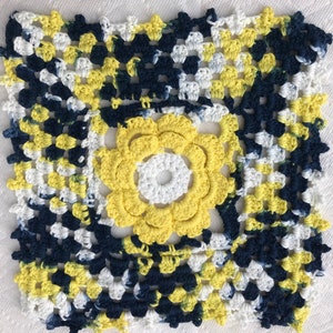 Large Blue, Yellow and White Dish Cloth