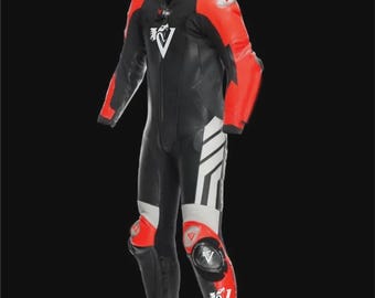 Handmade MotoGP Style Leather Motorcycle Racing Suit | Custom Fit