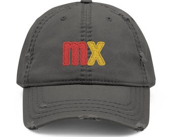 Gorra MX Dad bordada: gorra de béisbol negra estilo mexicano vintage
