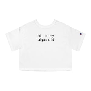 This Is My Tailgate Shirt Cropped Tee Football Game Day Shirt Cute Sport Top Fall Sports Outfit College Tailgate Crop Shirt Gift