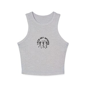 Tanktop met dansende skeletten: griezelig seizoen Halloween-feestshirt