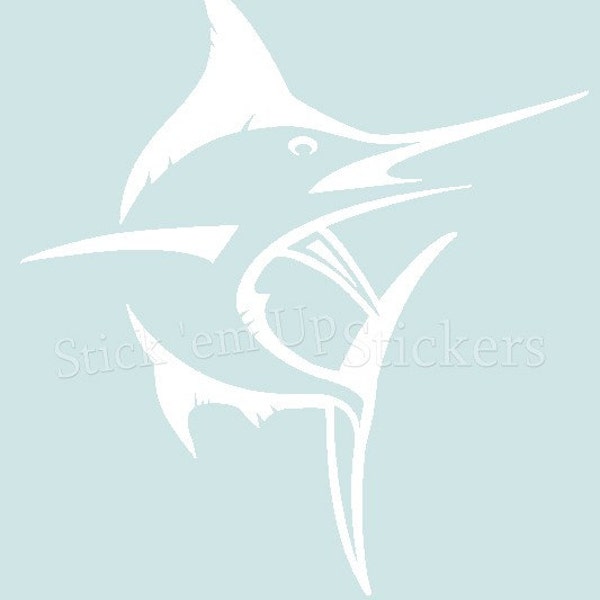 White Marlin Decal Sticker