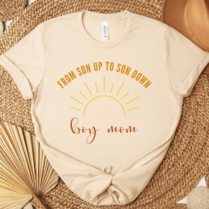 Son and Sun Short Sleeve T-Shirt, Inspirational Mom Shirt, Gift for Mom, Cozy Top for Mom, Boy Mom Tee, gift for her, mom gift, gift for mom