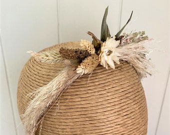 Dried Flower Crown Boho Wedding Flower Crown Headband Pampas Grass Hair Accessory Flower Headpiece Boho Crown Rustic Wedding Country Wedding