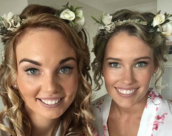 Weddings Boho Flower Crown Headband Hair Accessory Floral Headband Flower Headpiece Floral Crown Wedding Headpiece Bridal Headpiece Crown