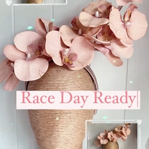 Blush Pink Orchid Spring Racing Flower Fascinator Melbourne Cup Blush Pink Orchid Flower Crown Blush Pink Derby Day Orchid Headband Fascinat image 1