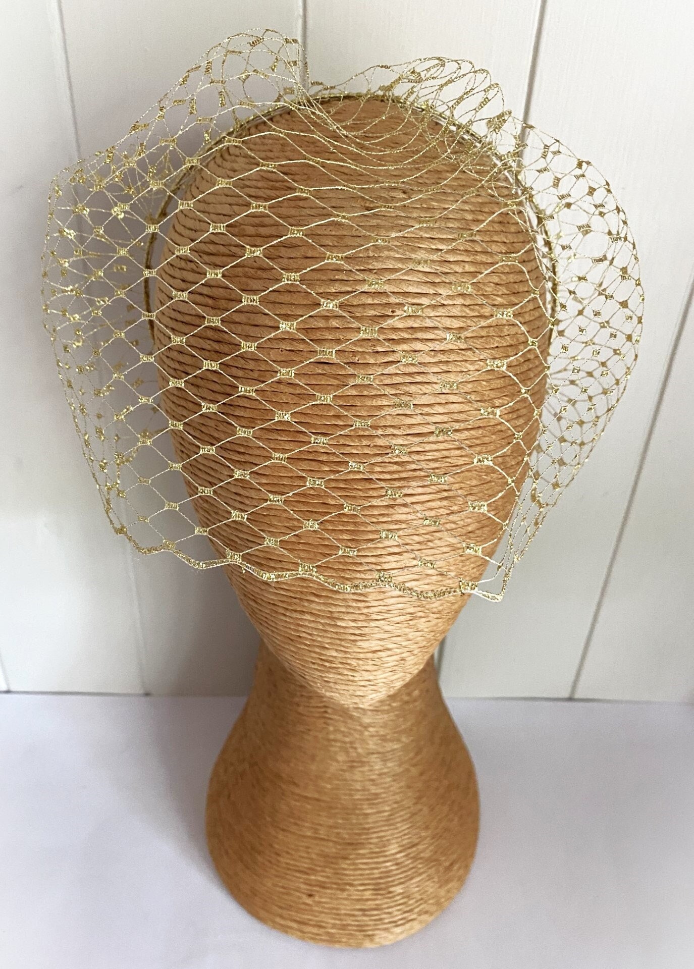 Gold Fascinator Veil - Etsy UK display picture 1