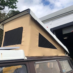 VW T25 T3 Vanagon 3 Window Westfalia Roof Canvas *cvc Produced Best Quality* Pre 1985 (staple in type) Beige