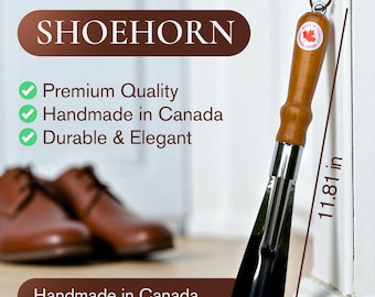 Handmade Wooden Shoe Horn – Long Handle Rustic Boot Jack
