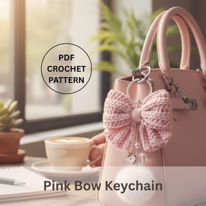 Schema portachiavi a fiocco all'uncinetto / ciondolo per borsa adatto ai principianti (schema PDF)