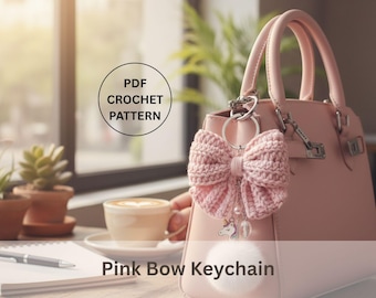 Crochet Bow Keychain Pattern | Beginner-Friendly Bag Charm (PDF Pattern)