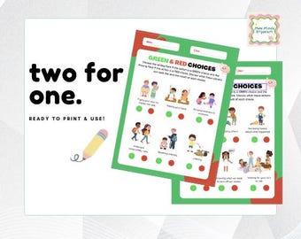 Actividad de clasificación de conductas: Buenas y malas decisiones, reglas del aula de aprendizaje socioemocional (PDF imprimible)