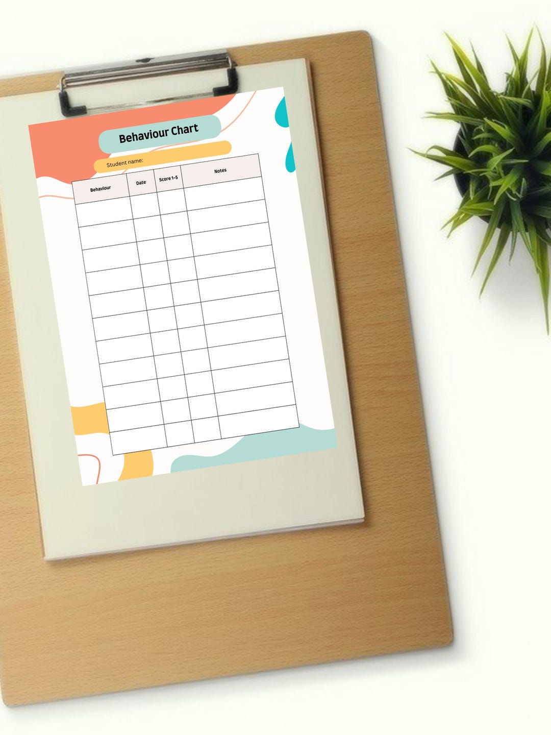 Editable Behavior Chart | Printable Classroom Management Tool | Student ...
