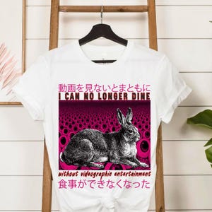 Vintage Japanese Rabbit T-Shirt: Dark Humor Graphic Tee