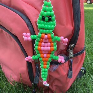 Pony bead keychain crocodile