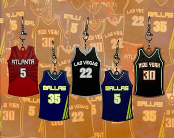 WNBA Team Jersey Keychain