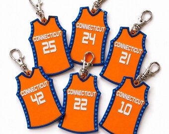 Connecticut WNBA Jersey Keychain