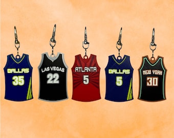 WNBA Team Jersey Keychain