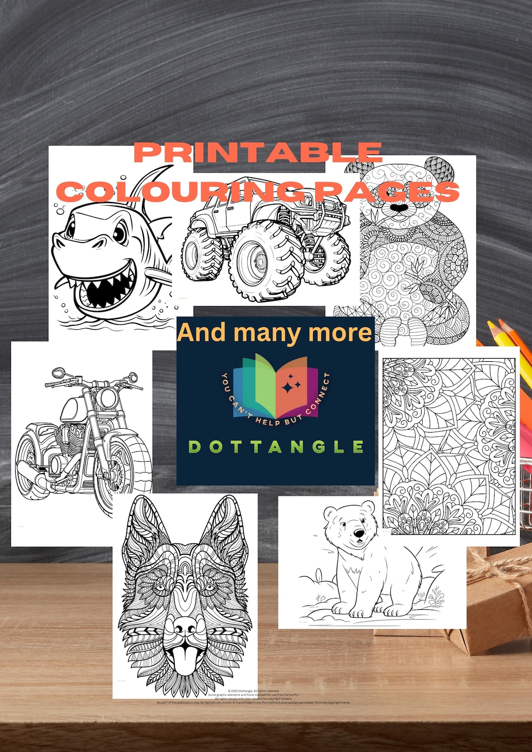 Printable Colouring Pages Preview - Etsy Australia
