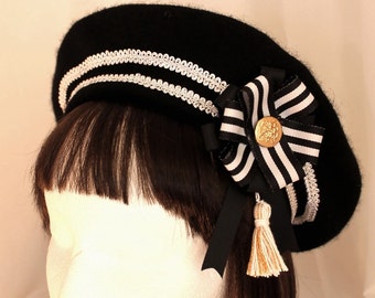 Made to order: Black Sailor Beret