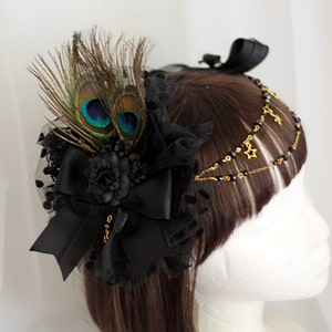 Black Peacock Headress