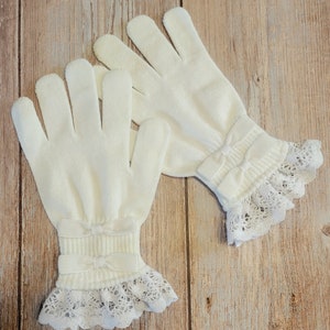 Made to Order: Double Bow Gloves White