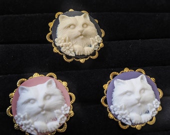 Royal Kitten Cameo Ring