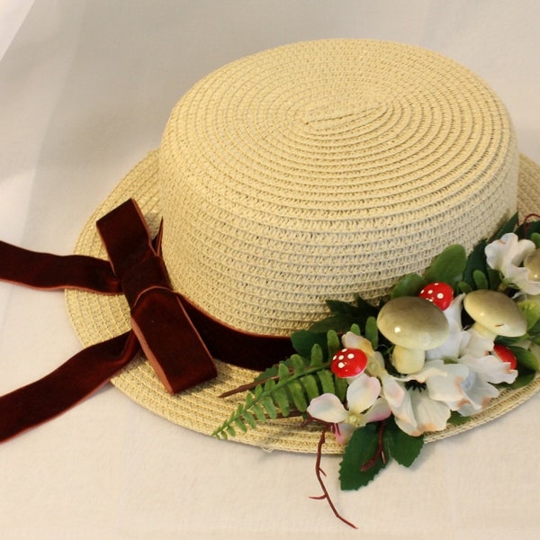 Mushroom Boater hat
