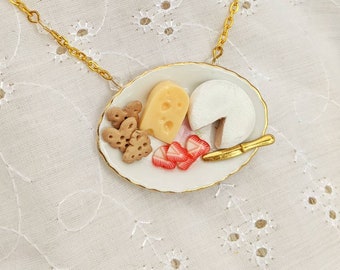 Cheese Plate Necklace